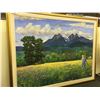 Image 1 : 'GOLDEN EARS' 95"X71" OIL BY RON HEDRICK
