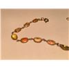 Image 2 : LADIES 10KT YELLOW GOLD HAND FASHIONED BEZEL SET AND OPEN LINK, COMBINATION OPAL BRACELET. SET WITH