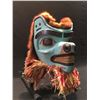 Image 1 : COREY "NOKATSI" LAROCQUE, 'TLINGLIT BEAR' MOKATSI MASK HAND CARVED CEDAR WITH MINK AND