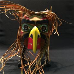 DEAN LOUIE, 'EAGLE' HAND CARVED CEDAR MASK, COAST SALISH SECHELT  24'' W X 20'' L