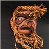 Image 2 : BRAD BAZILLE, 'HAWKMAN' HAND CARVED CEDAR MASK WITH ABALONE EYES AND CEDAR STRIP ACCENTS, 19'' H X