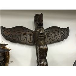 WILLIAM WATTS 'EAGLE/BEAR' TOTEM POLE 17 T X 17 W