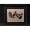 Image 1 : BOB KING, 'KILLER WHALE', FRAMED ORIGINAL, INK ON PAPER, 13'' X 10''