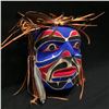 Image 2 : EMIL THIBERT, ''MOON MASK', HAND CARVED CEDAR WITH CEDAR STRIPS AND FEATHERS , SOULTEAUX NATION