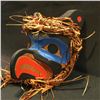 Image 2 : CARL SIMEON, 'THUNDERBIRD' HAND CARVED CEDAR MASK WITH CEDAR STRIP ACCENTS, CAPE MUDGE B.C.,