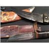 Image 2 : LOT OF 6 ASSORTED KNIVES AND SHORT SWORDS WITH SHEATHES