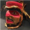 Image 3 : EMIL THIBERT, 'FIRE CHIEF MASK' HAND CARVED CEDAR WITH CEDAR STRIPS , SOULTEAUX NATION B.C.,