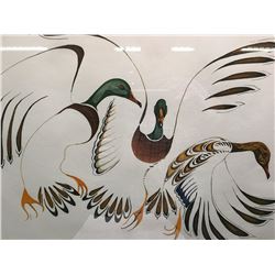 LIMITED EDITION PRINT BY EDDIE COBINESS. PRINT 'MALLARDS' 12/100