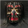Image 1 : EMIL THIBERT, "HAWKMAN" HANDCRAFTED CEDAR MASK, SOULTEAUX NATION 18" H X 16" W