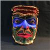 Image 1 : EMIL THIBERT, 'FROG CHIEF' HAND CARVED IN CEDAR SOULTEAUX NATION, 17"H  X 14'' W