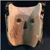 Image 3 : EMIL THIBERT, 'FROG CHIEF' HAND CARVED IN CEDAR SOULTEAUX NATION, 17"H  X 14'' W