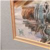 Image 2 : SIGNED ''THT'', UNTITLED FRAMED ORIGINAL, 'SHIP AT SEA', WATERCOLOUR ON PAPER, 19'' X 15''