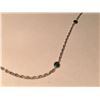 Image 2 : ONE 10KT FANCY LINK  LADIES NECKLACE, SET WITH FIVE ROUND BRILLIANT CUT DIAMONDS APPROX. 0.52CT.