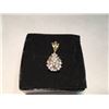 Image 2 : 10KT YELLOW GOLD & RHODIUM FINISH DIAMOND SET PENDANT SET WITH EIGHTEEN ROUND BRILLIANT CUT