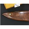 Image 1 : CRAIG VOISEN 'BROWN SALMON'  49"L X 10"T WITH ABALONE EYE