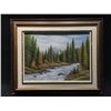 Image 1 : GEORGE ZINNICKER, FRAMED ORIGINAL, 'MT. RUNDLE, BANFF, FROM BOO RIVER JOHNSON CANYON HWY.', OIL