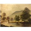 Image 2 : OIL ON CANVAS PAINTING BY WATTS 1878 - 'RIVER' 20" X 12"
