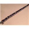 Image 2 : STERLING SILVER TANZANITE TENNIS BRACELET, RETAIL VALUE $1,500.00