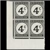 Image 1 : 1952 Grenada 4p Postage Due Stamp Block PREMIUM