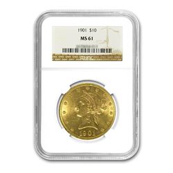 1901 $10 Liberty Gold Eagle NGC MS61