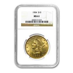 1904 $10 Liberty Gold Eagle NGC MS61