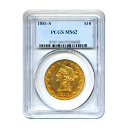 1881-S $10 Liberty Gold Eagle PCGS MS61