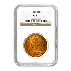 1882 $10 Liberty Gold Eagle NGC MS61