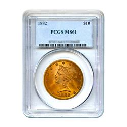 1882 $10 Liberty Gold Eagle PCGS MS61