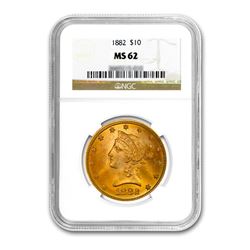1882 $10 Liberty Gold Eagle NGC MS62