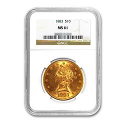 1883 $10 Liberty Gold Eagle NGC MS61