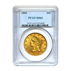 1885 $10 Liberty Gold Eagle PCGS MS61