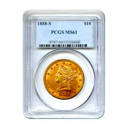 1888-S $10 Liberty Gold Eagle PCGS MS61