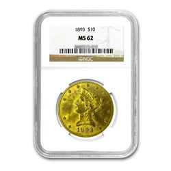 1893 $10 Liberty Gold Eagle NGC MS62