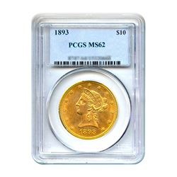 1893 $10 Liberty Gold Eagle PCGS MS62
