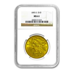 1893-S $10 Liberty Gold Eagle NGC MS61