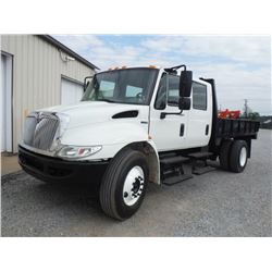 2011 INTERNATIONAL 4300 S/A FLATBED DUMP TRUCK VIN/SN:1HTJTSKL9BH344903 - crew cab, 240 hp Internati