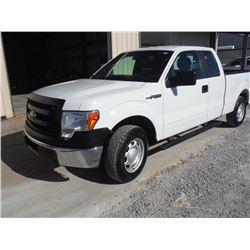 2013 FORD F150 PICKUP TRUCK VIN/SN:1FTEX1CM5DFB61405 - ext. cab, V6 gas, A/T, P/S, A/C, odometer rea