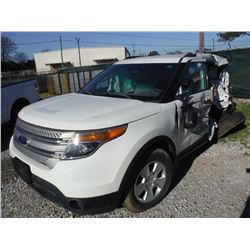2011 FORD EXPLORER SUV VIN/SN:1FMHK8B85BGA39557 - 4x4, V6 gas, A/T, P/S, A/C, odometer reading 66,43