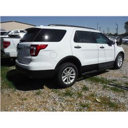 2015 FORD EXPLORER SUV VIN/SN:1FM5K8B89GGA47056 - 4x4, V6 Gas, A/T, P/S, A/C, odometer reading 7,058