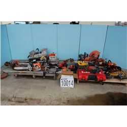 Misc. Grass trimmers, saws, drills, concrete saw, band saw, LOCATION AND CONTACT INFORMATION: AREA 1