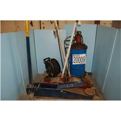 Misc. hydraulic jacks, grease drum, hose reel, LOCATION AND CONTACT INFORMATION: AREA 2 Craig Jackso