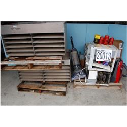 Misc. shelving, vacuum cleaners, air conditioning unit, LOCATION AND CONTACT INFORMATION: AREA 2 Cra