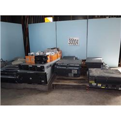 Misc. network swtiches, routers, external drive, modems, fiber optic transmitter, servers, LOCATION 