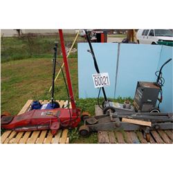 Misc. hydraulic floor jacks, battery charger, LOCATION AND CONTACT INFORMATION: AREA 6 Montgomery To