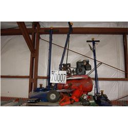 Misc. hyd. Jacks, air compressor, wrenches, hammer drill, LOCATION AND CONTACT INFORMATION: AREA 7 T