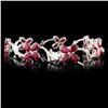 Image 2 : 14K Gold 17.45ct Ruby & 1.14ctw Diamond Bracelet