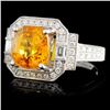 Image 2 : 18K White Gold 2.23ct Sapphire & 1.43ct Diamond Ri