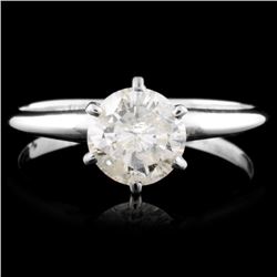 14K Gold 0.92ct Solitaire Diamond Ring