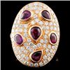 Image 1 : 18K Gold 2.47ctw Ruby & 2.32ctw Diamond Ring