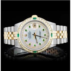 Rolex YG/SS DateJust Men's 1.50ct Diamond Watch